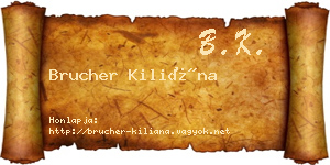 Brucher Kiliána névjegykártya